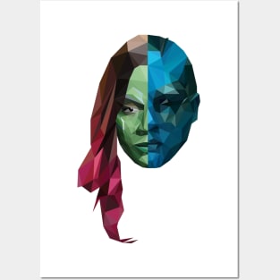 Gamora - Nebula Poly Posters and Art